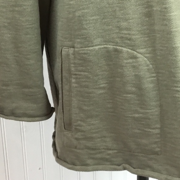 J. Jill Olive Green Draped Cardigan Sweater Small - Picture 5 of 8